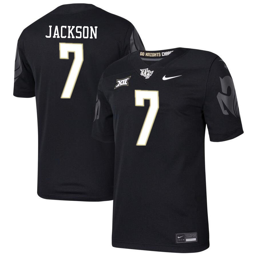 Men #7 Antione Jackson UCF Knights Big 12 Conference College Football Jerseys Stitched-Black